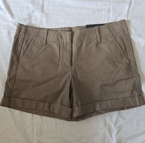Ann Taylor Tan Roll-Cuff Shorts